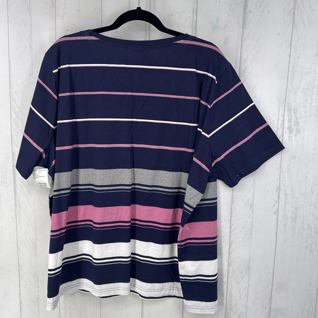 22 s/s stripe top