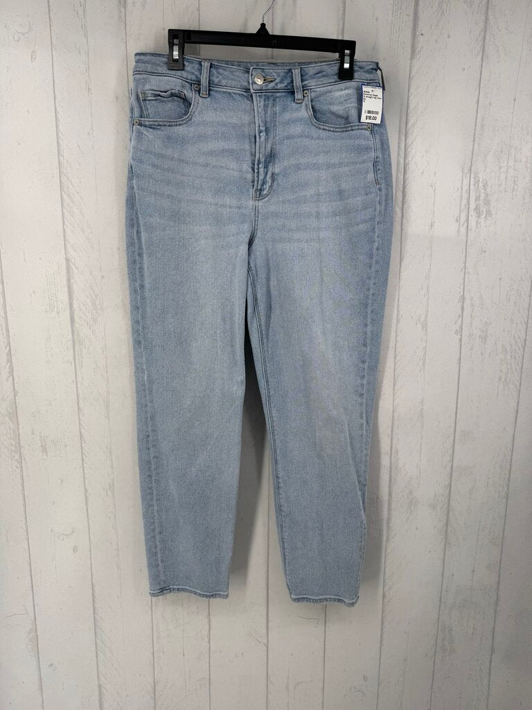 12 straight leg mom jean