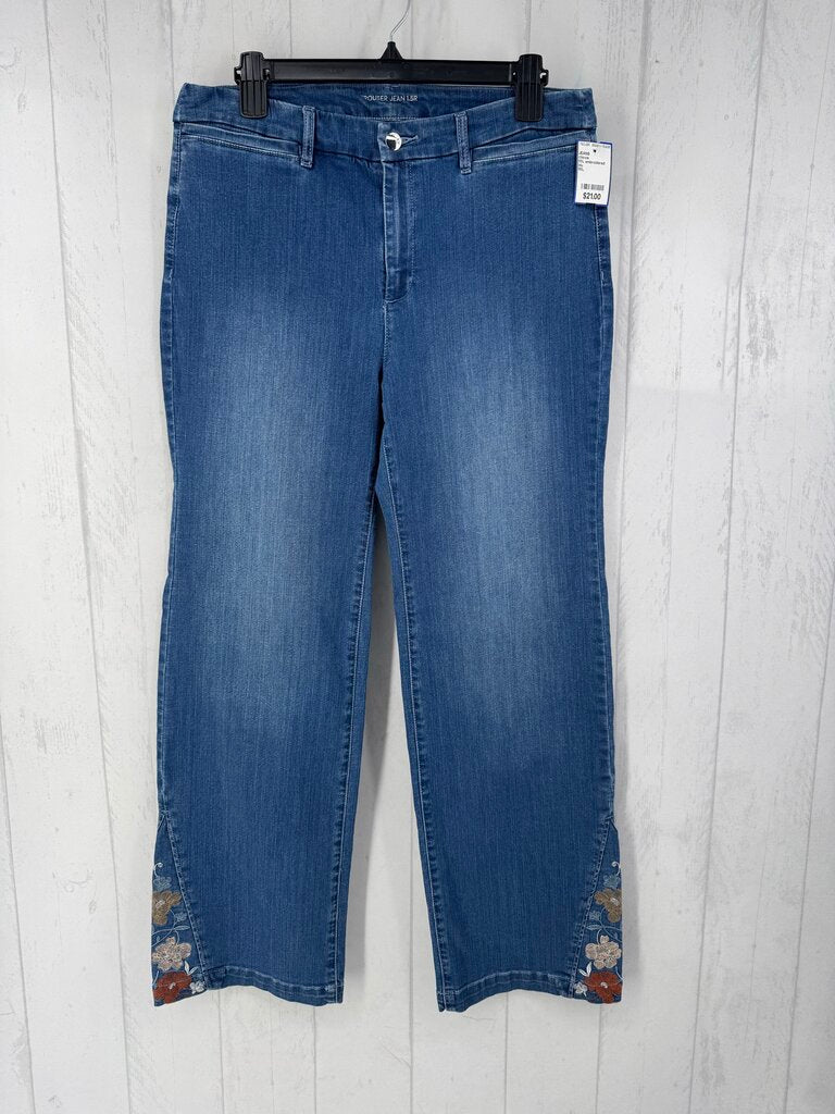 M/L embroidered trouser jean