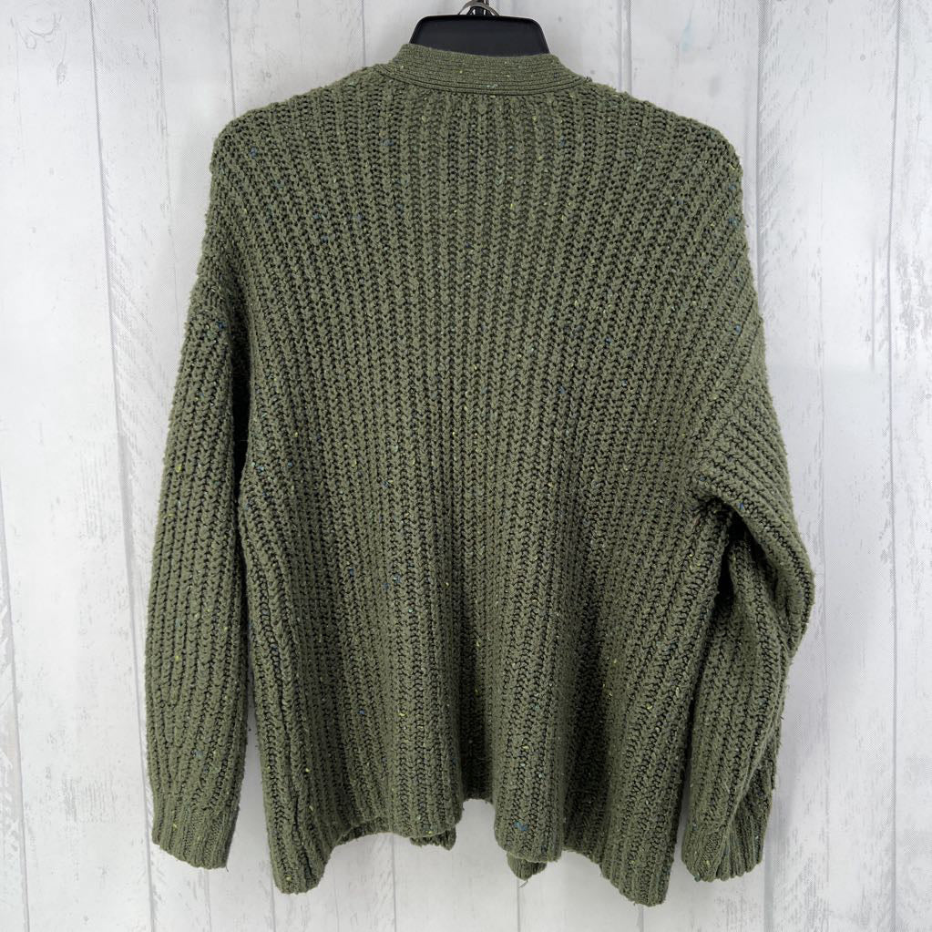 M chunky-knit open front cardi