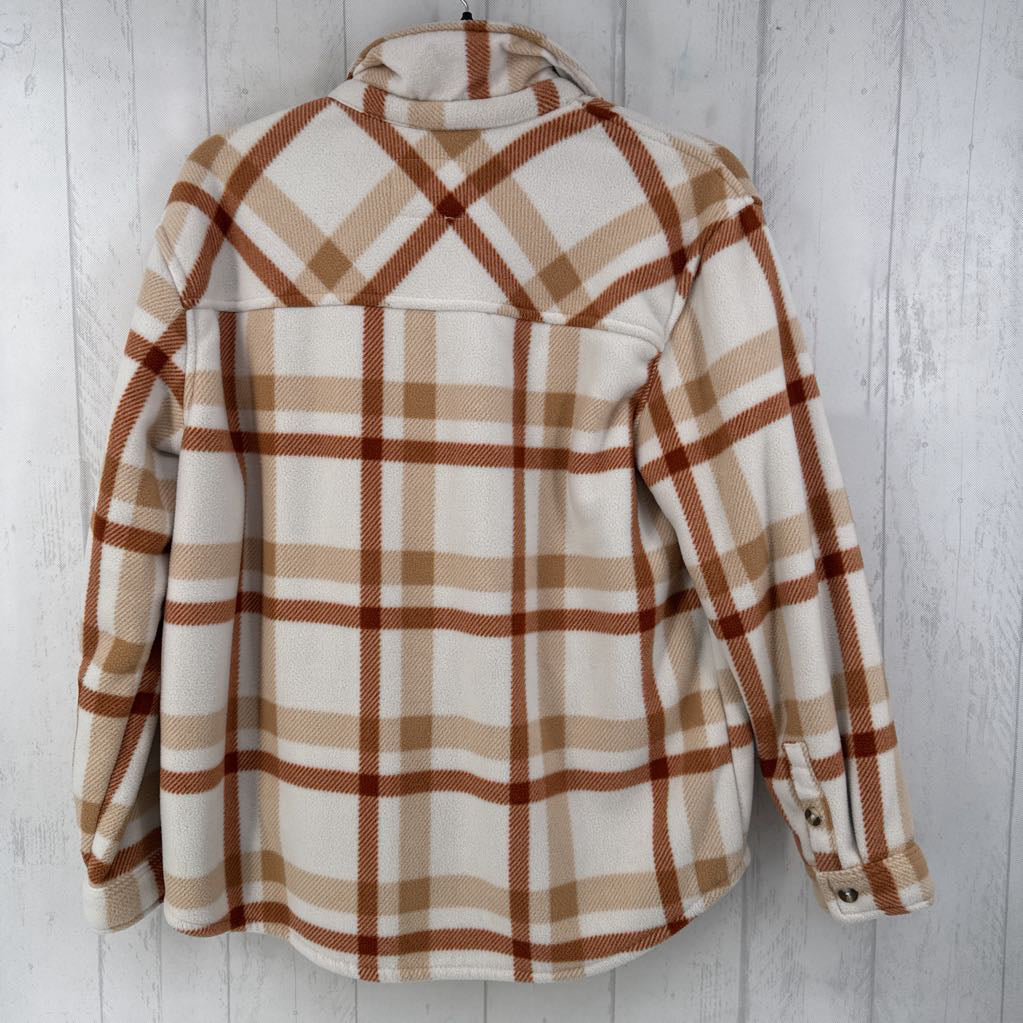 XL sherpa lined plaid shacket