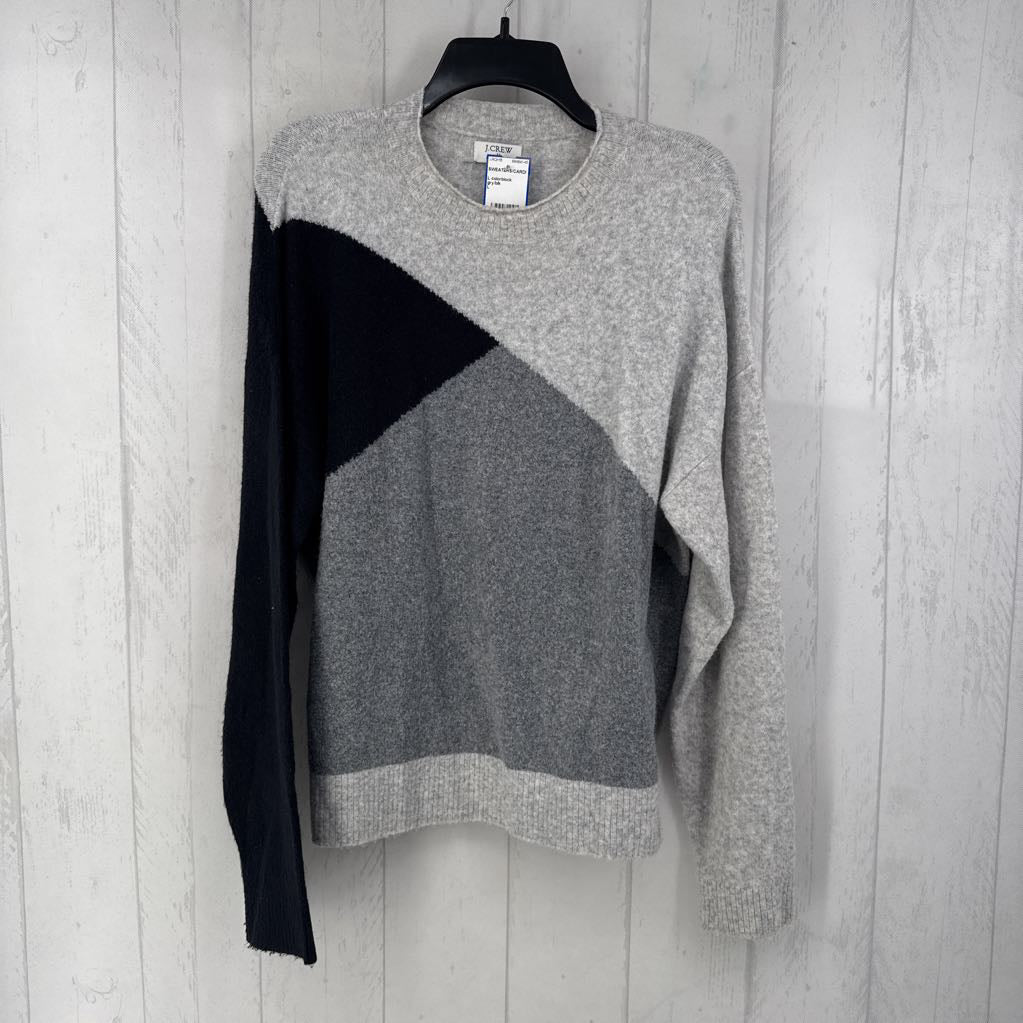 L colorblock crewneck sweater