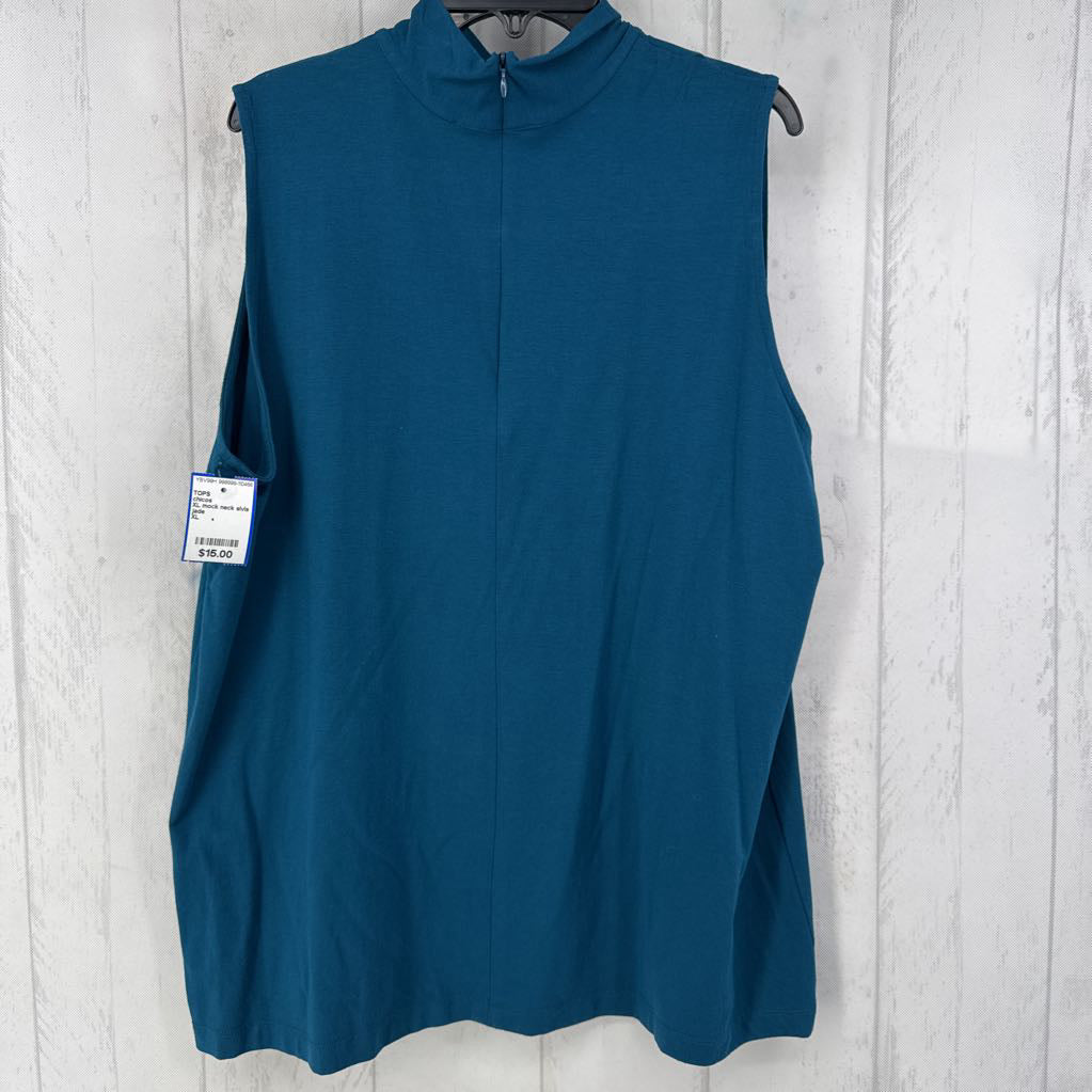XL mock neck slvls top