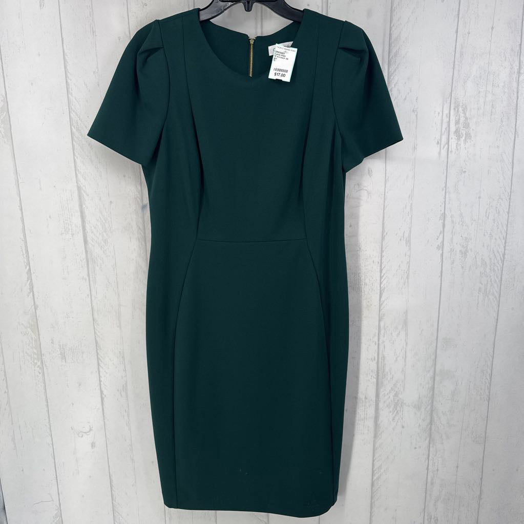 12 s/s back zip dress