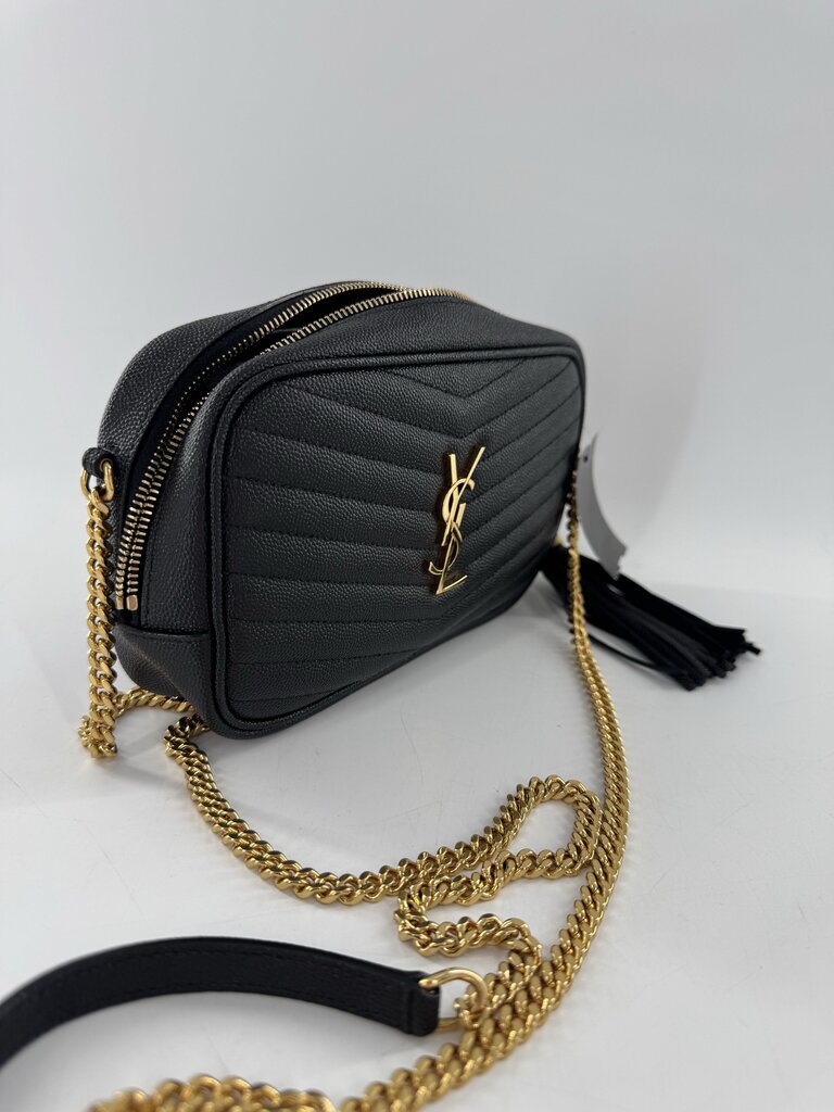 Mini chevron-quilted leather camera bag