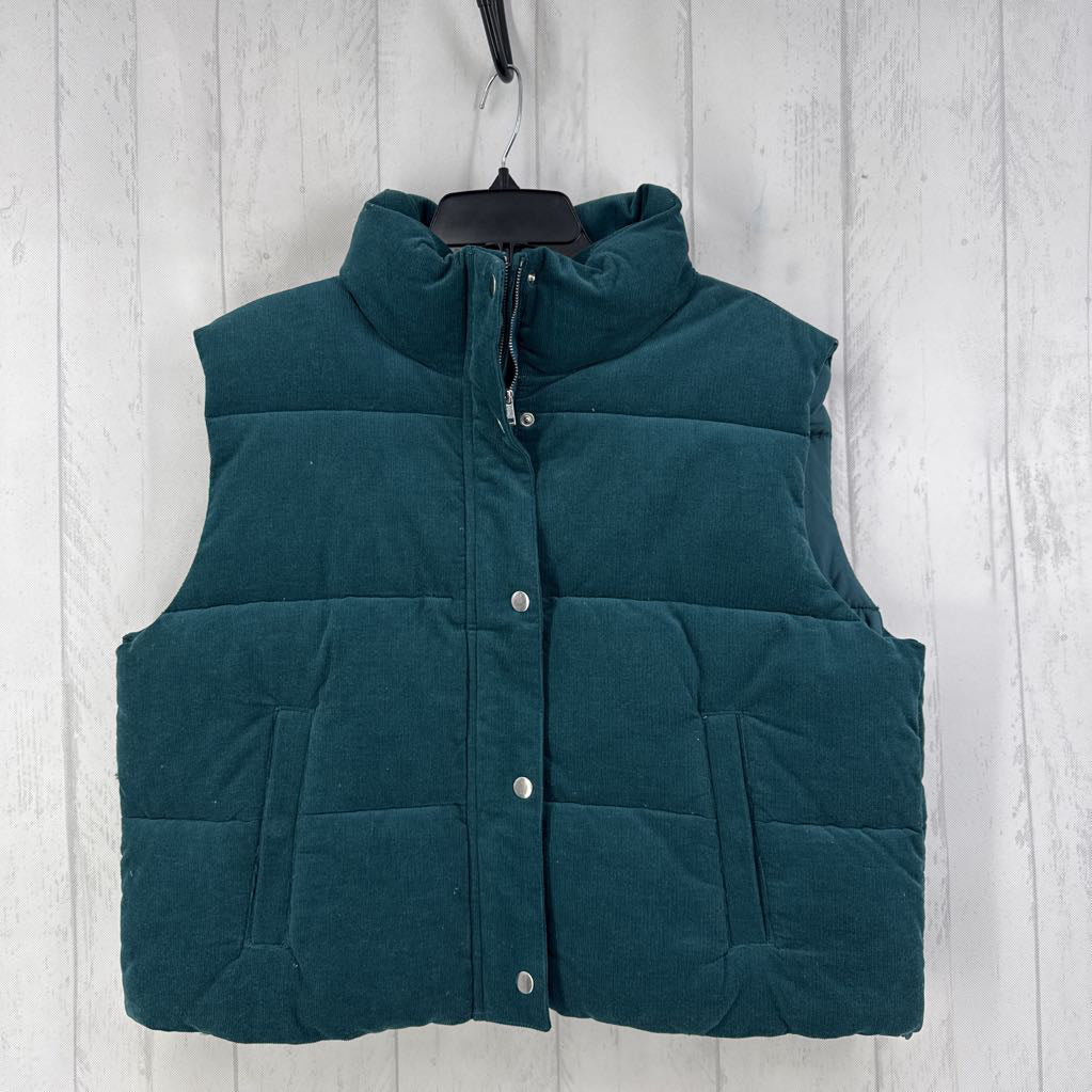L corduroy puffer vest