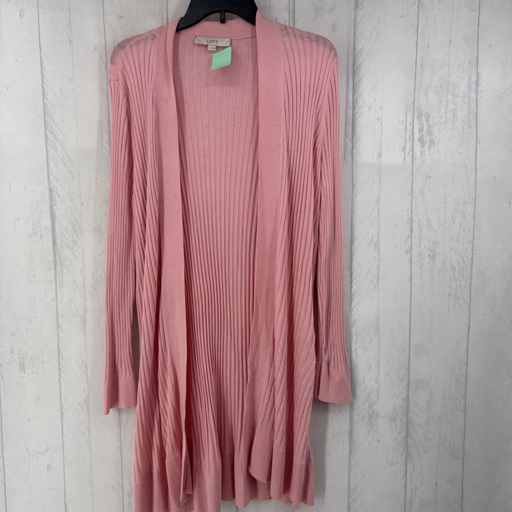 XL l/s ribbed open cardigan