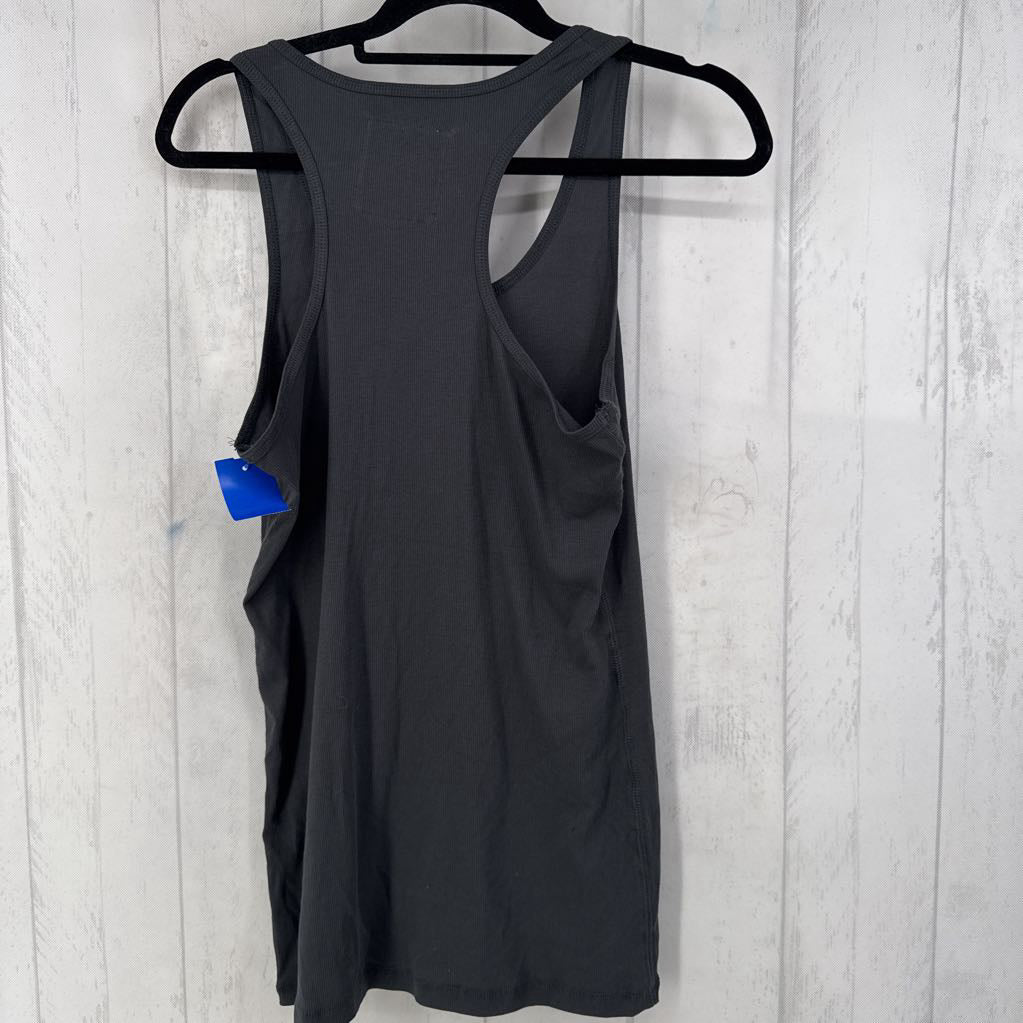 2X ribbed scoop neck tank