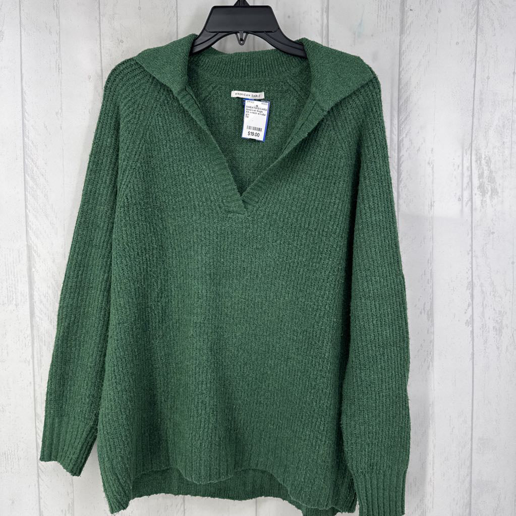 XS v-neck w/collar sweater