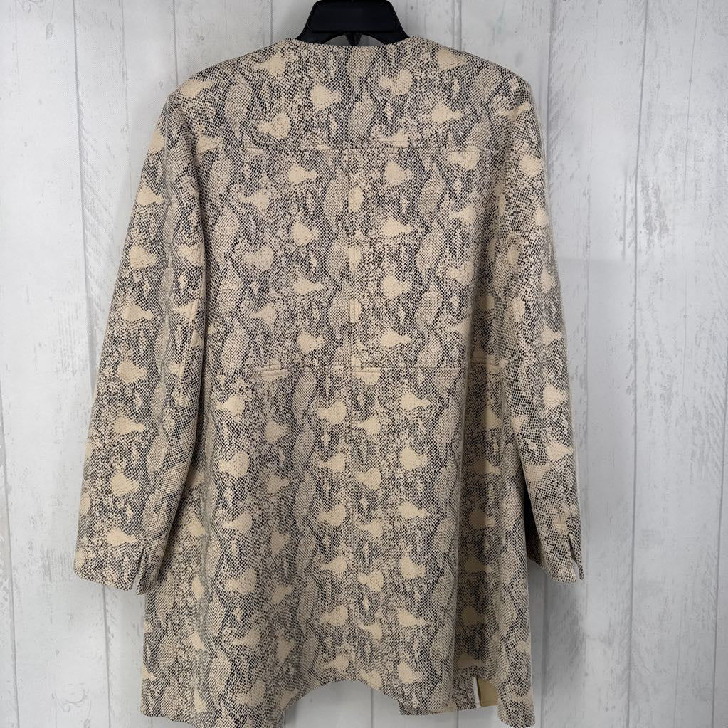 R169 L faux suede snake print jacket