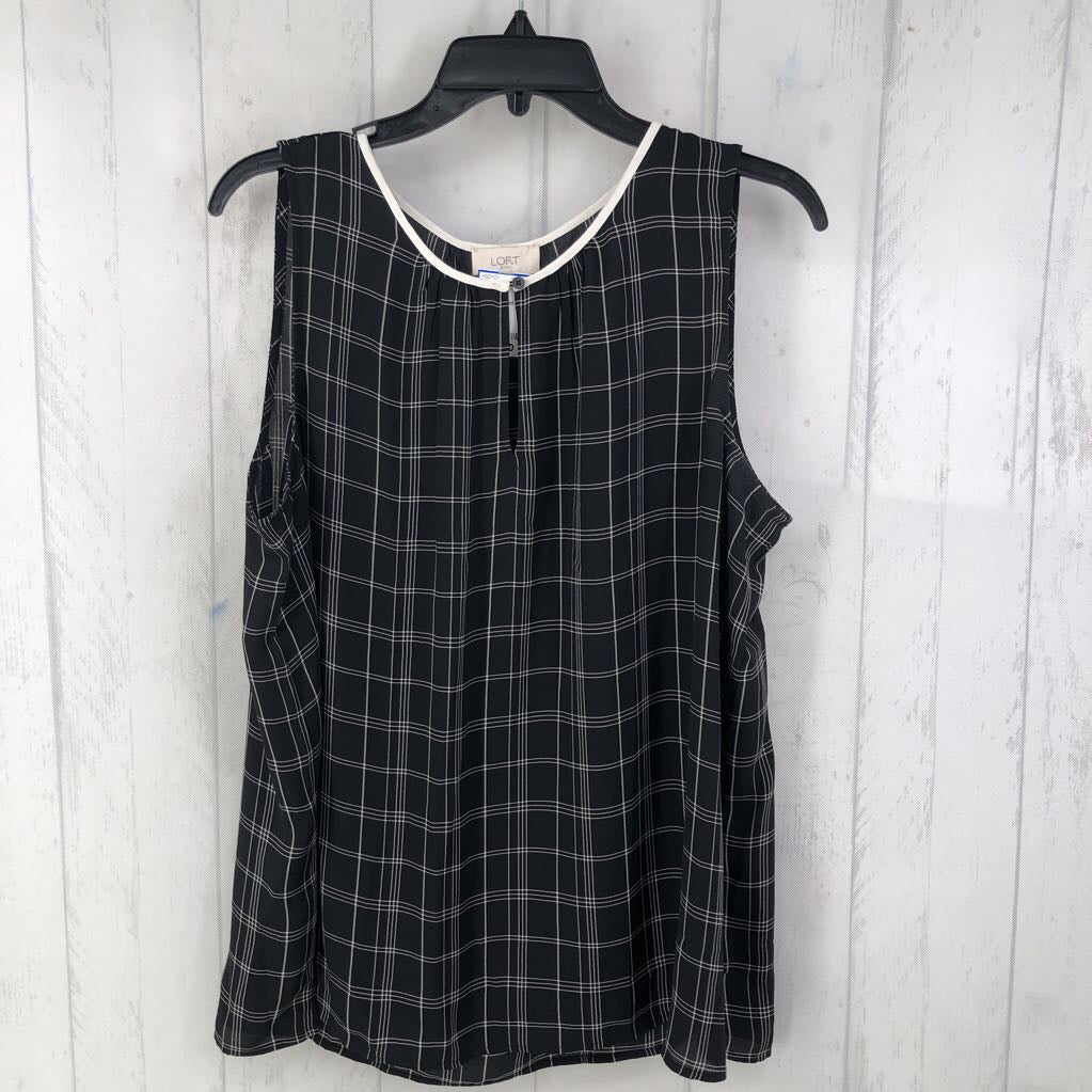 XL checkered notch neck cami