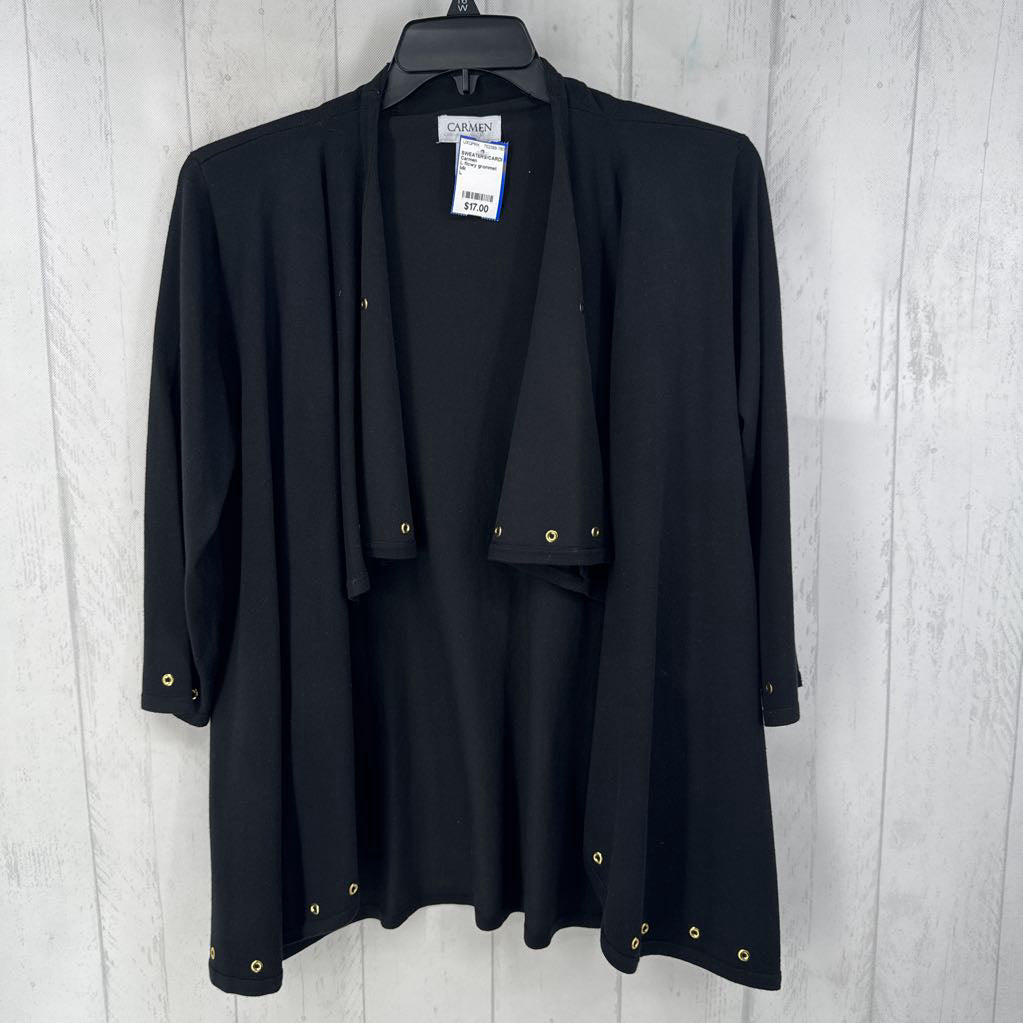 L flowy grommet 3/4 slv cardi