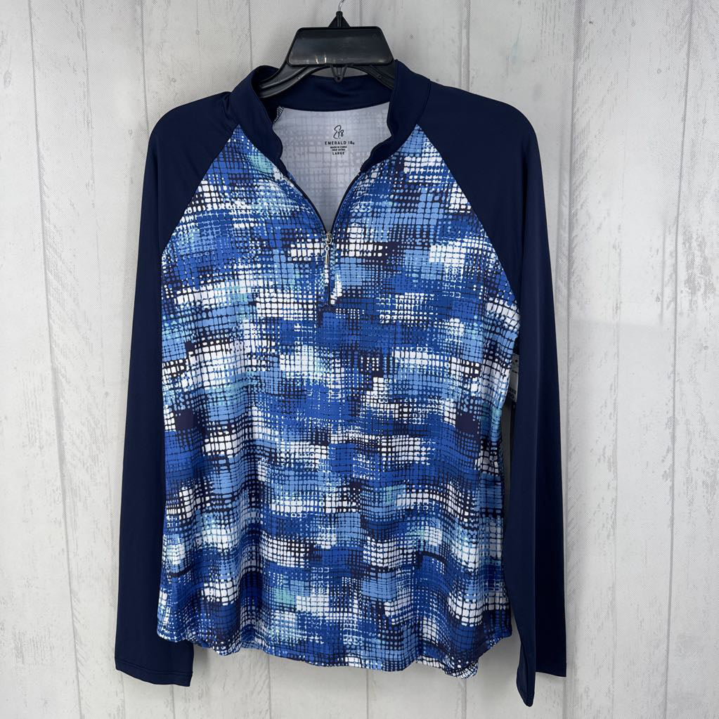 L printed quarter zip l/s pullover