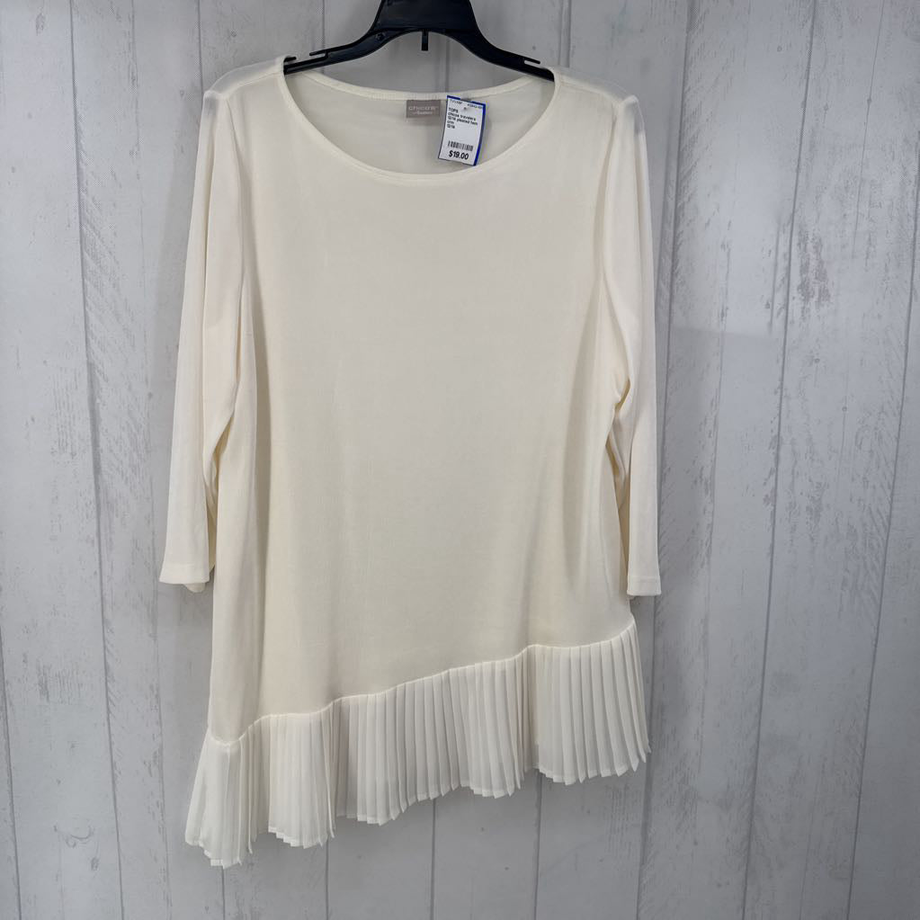 12/14 pleated hem l/s top