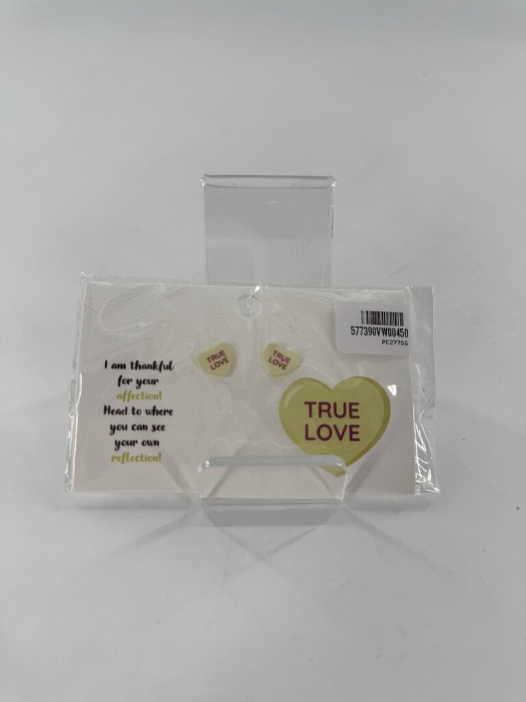 heart post earrings (yllw/true love)