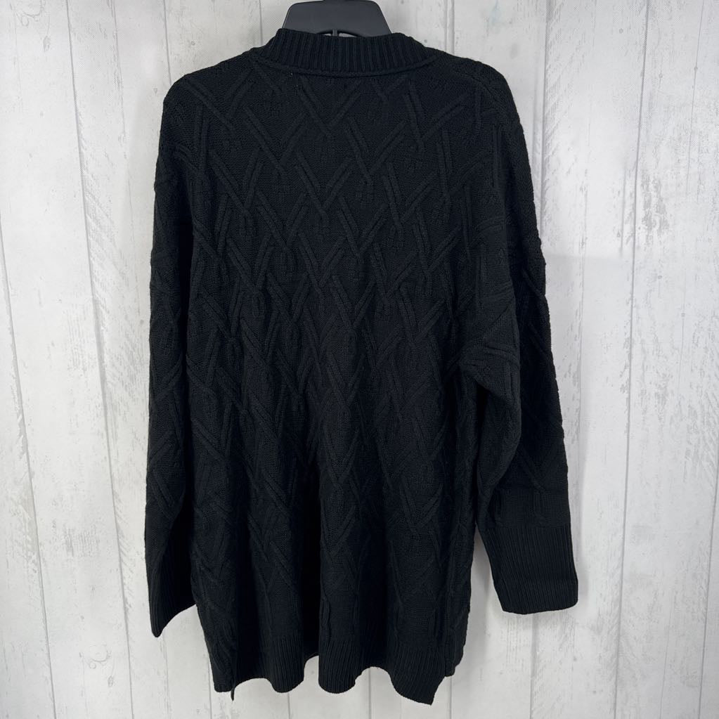 XL cable knit button front CARDI