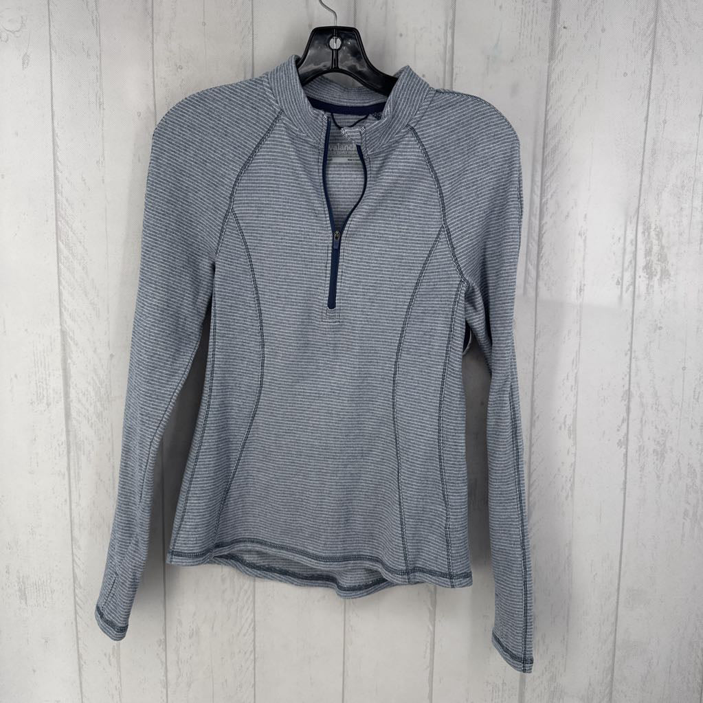 S striped quarter zip l/s pullover