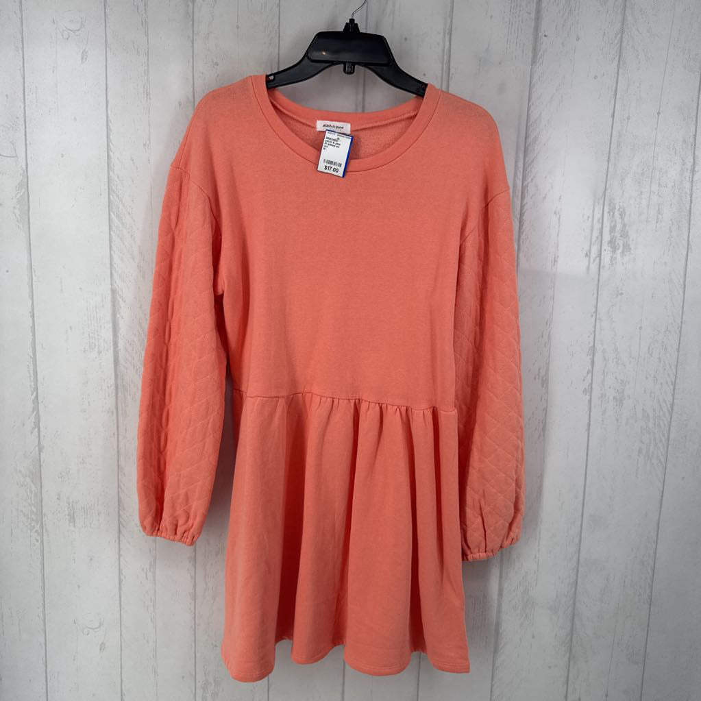 M quilted slv sweatshirt dress