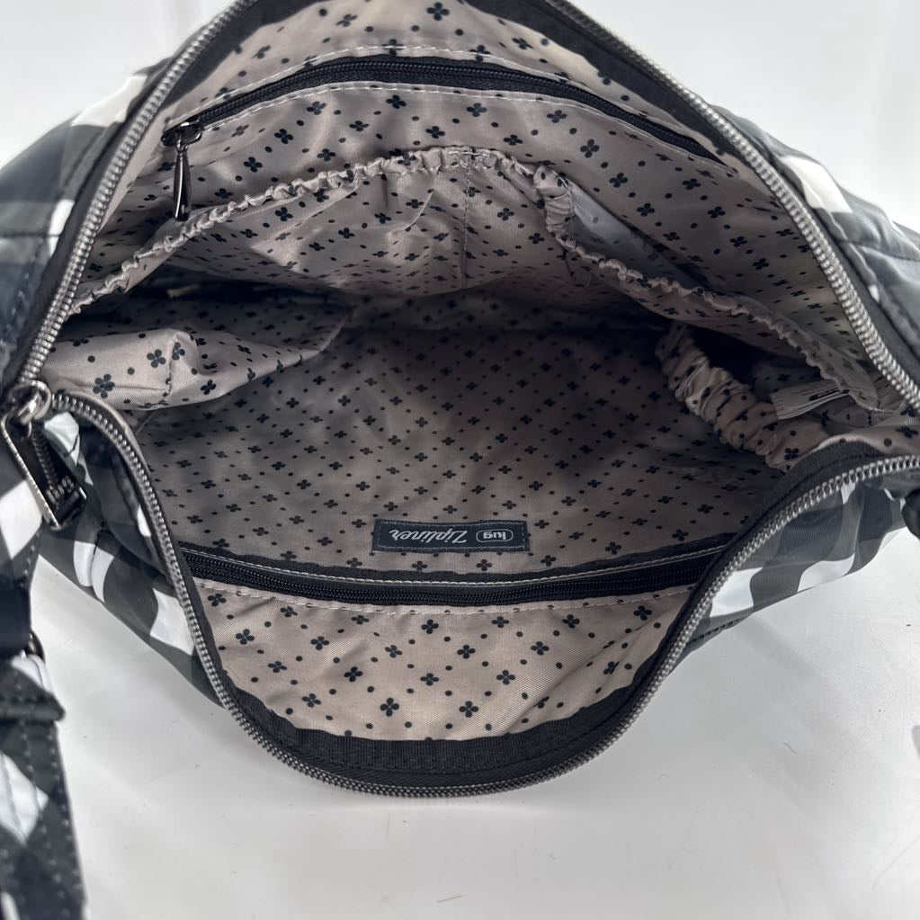 nylon plaid convertible bag