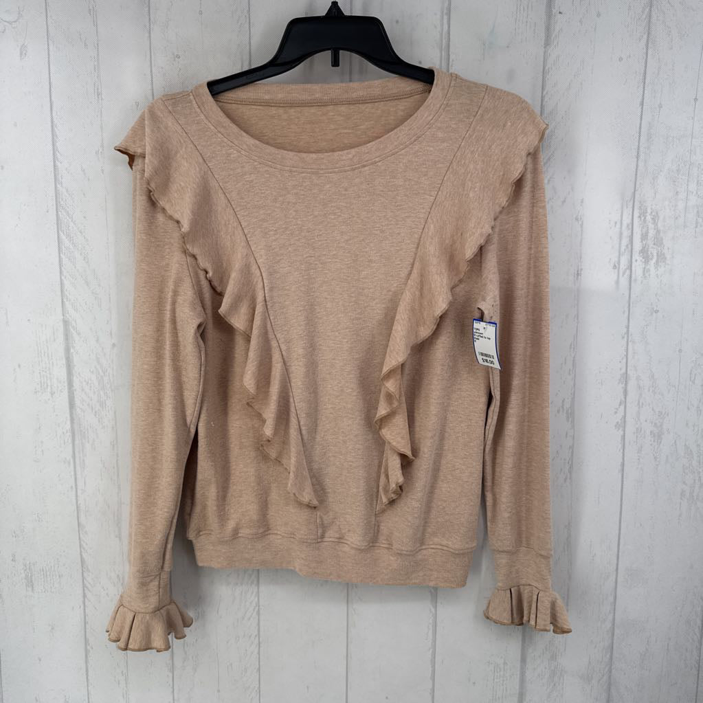 M ruffled l/s top