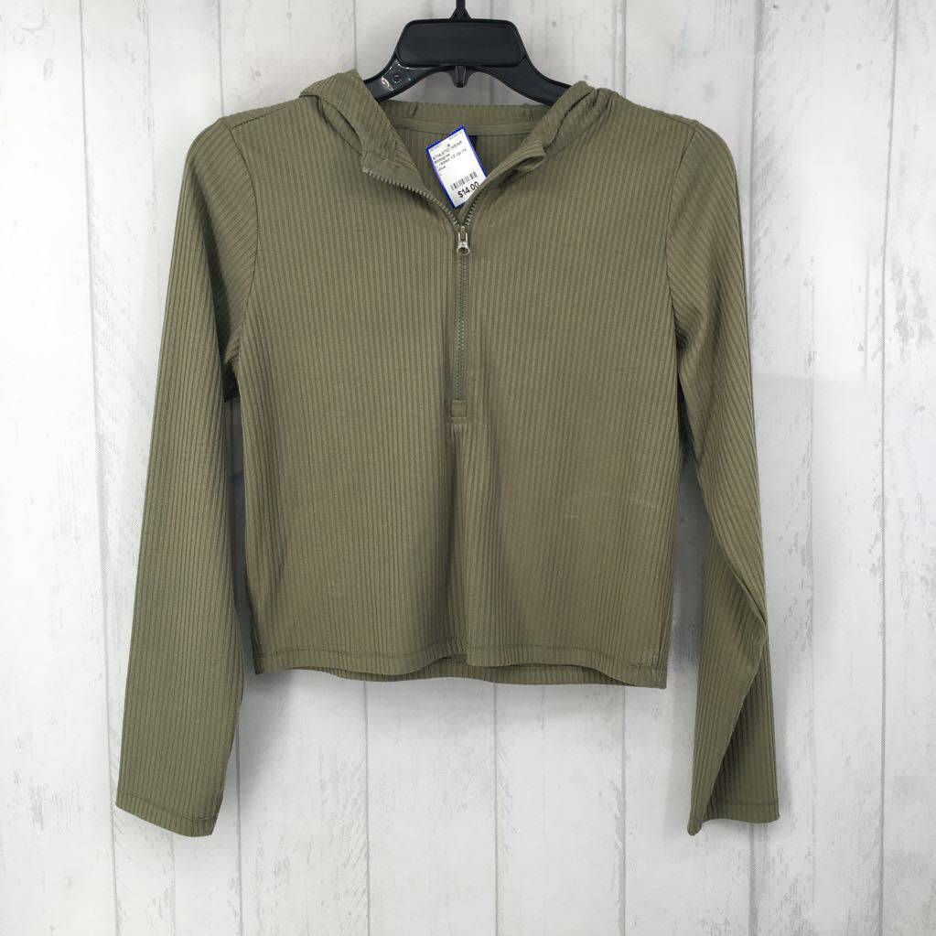 L ribbed 1/2 zip l/s pullover