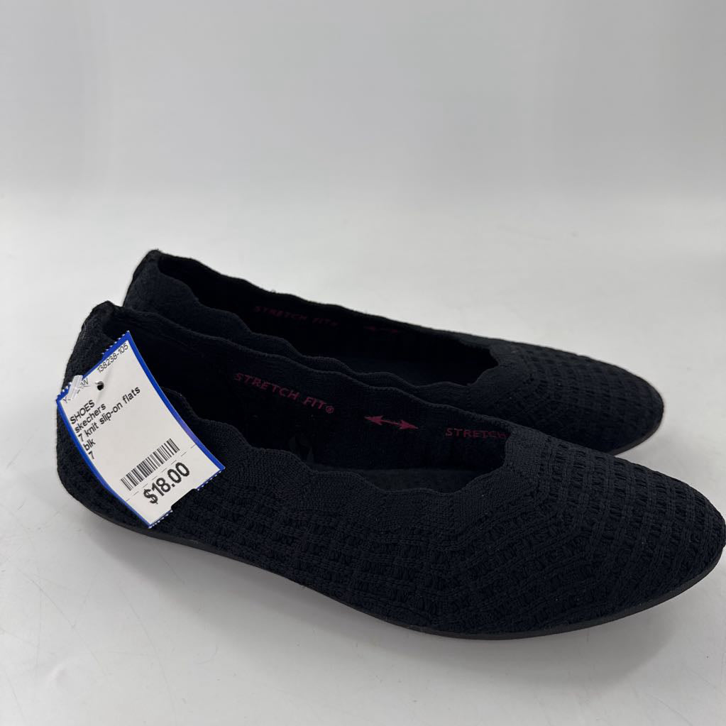 7 knit slip-on flats