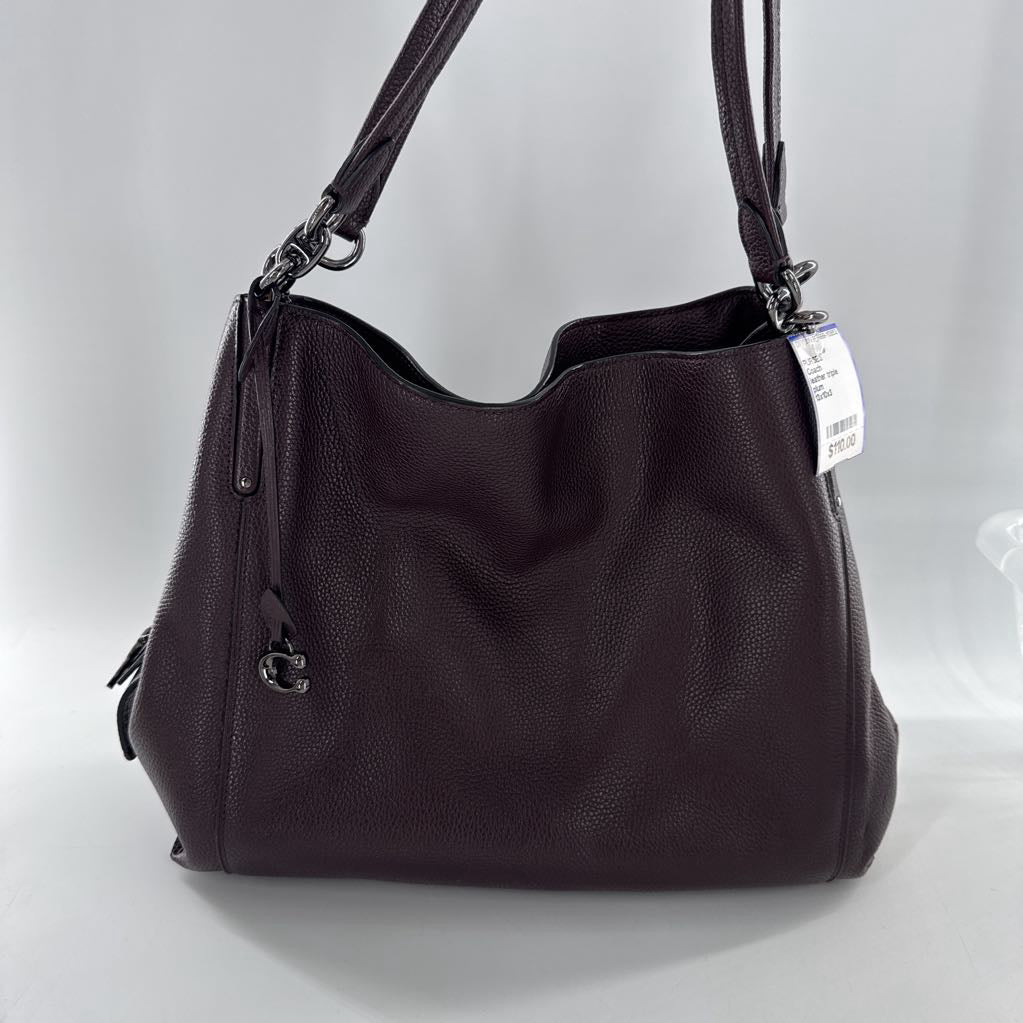 leather triple compartment satchel