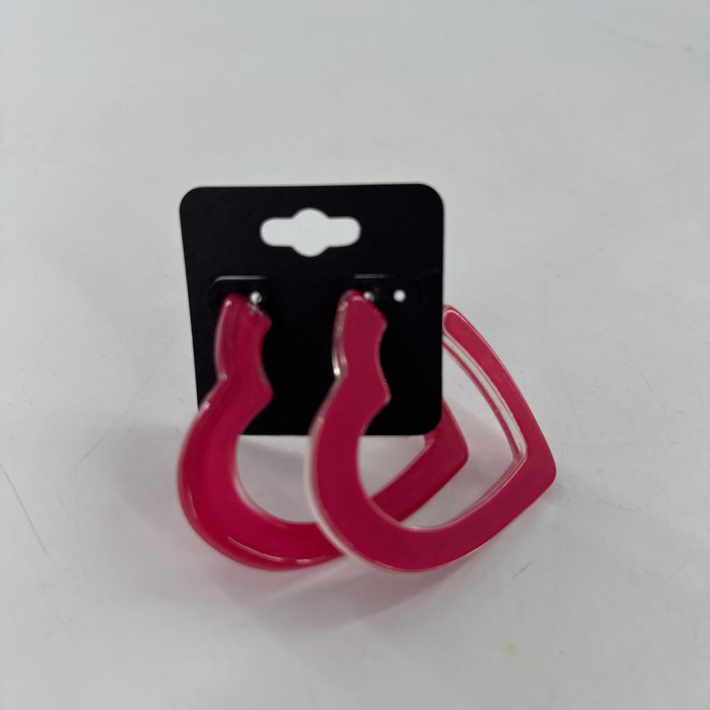 acrylic heart hoop earrings