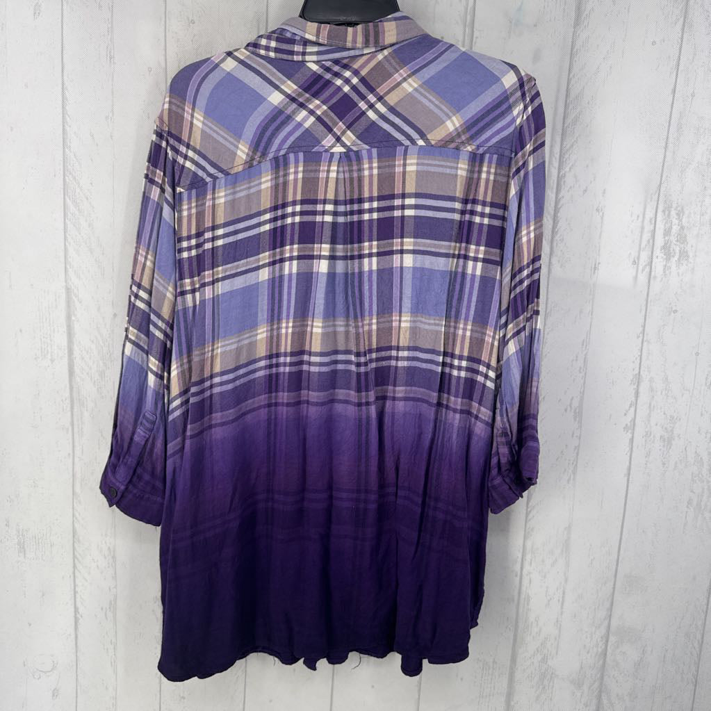 Ombre Purple Plaid L/s