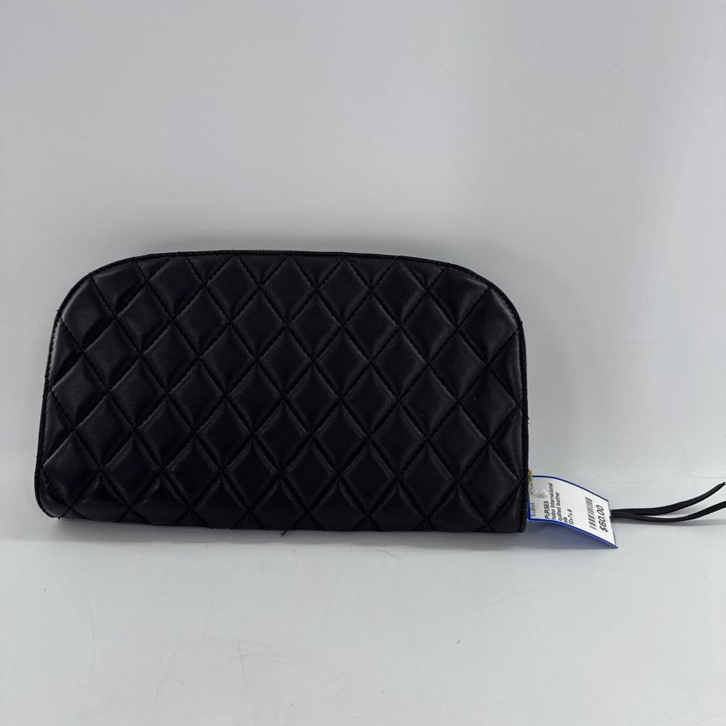 quilted leather clutch