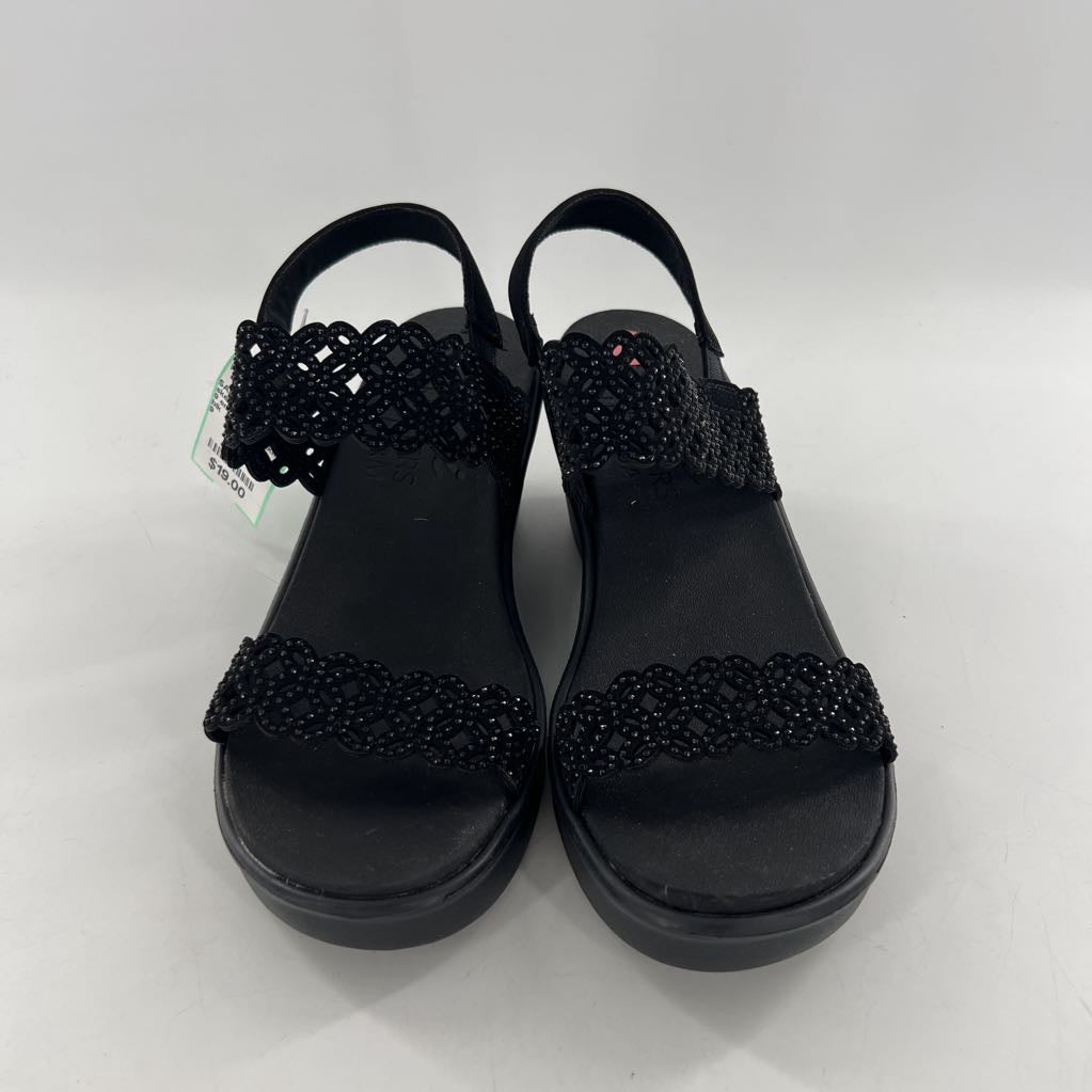 9 embellished ankle strap wedge sandals