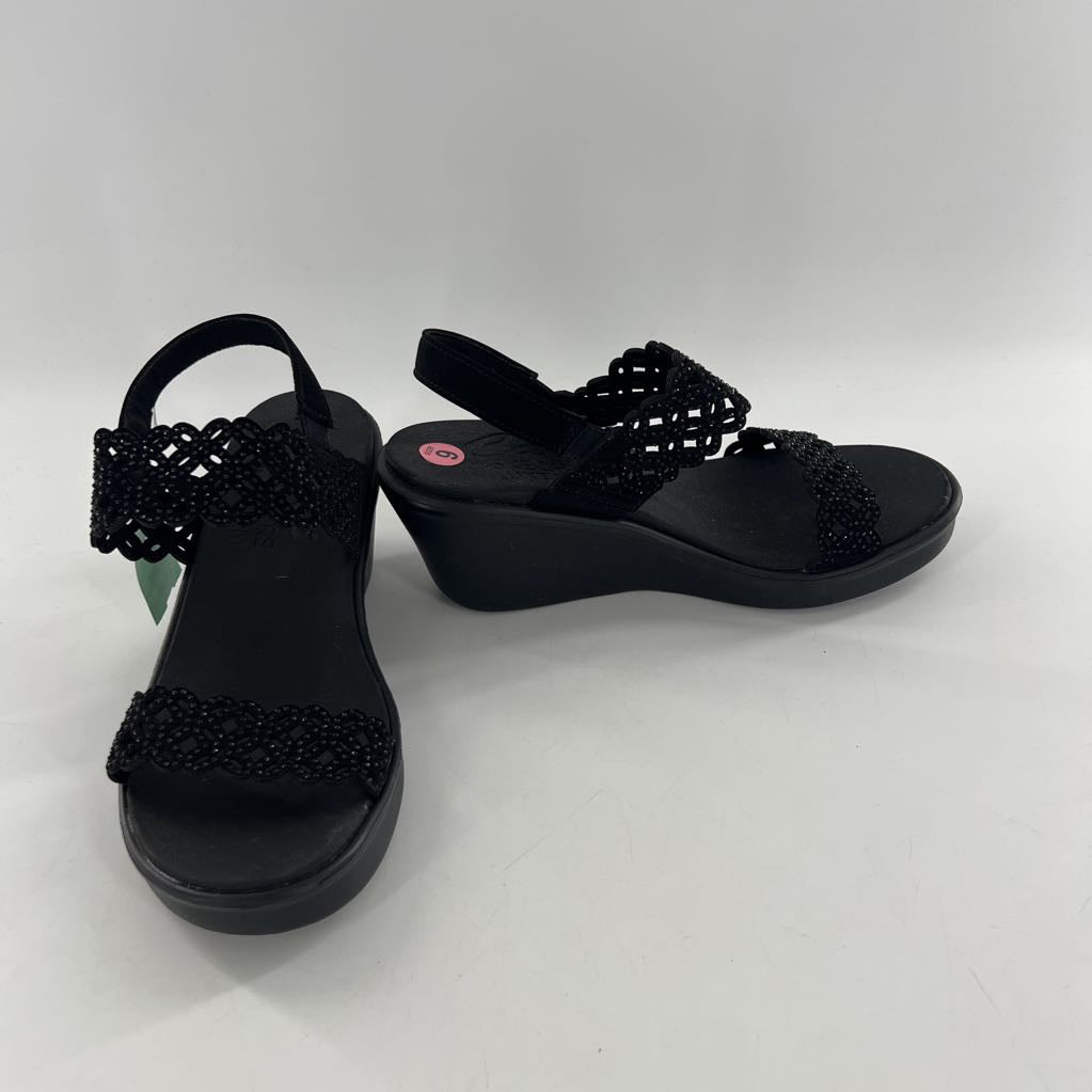9 embellished ankle strap wedge sandals
