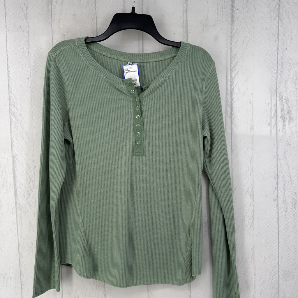 L waffle-knit l/s top