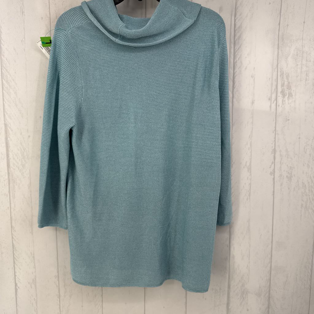 R60 L ribbed cowl neck 3/4 slv top