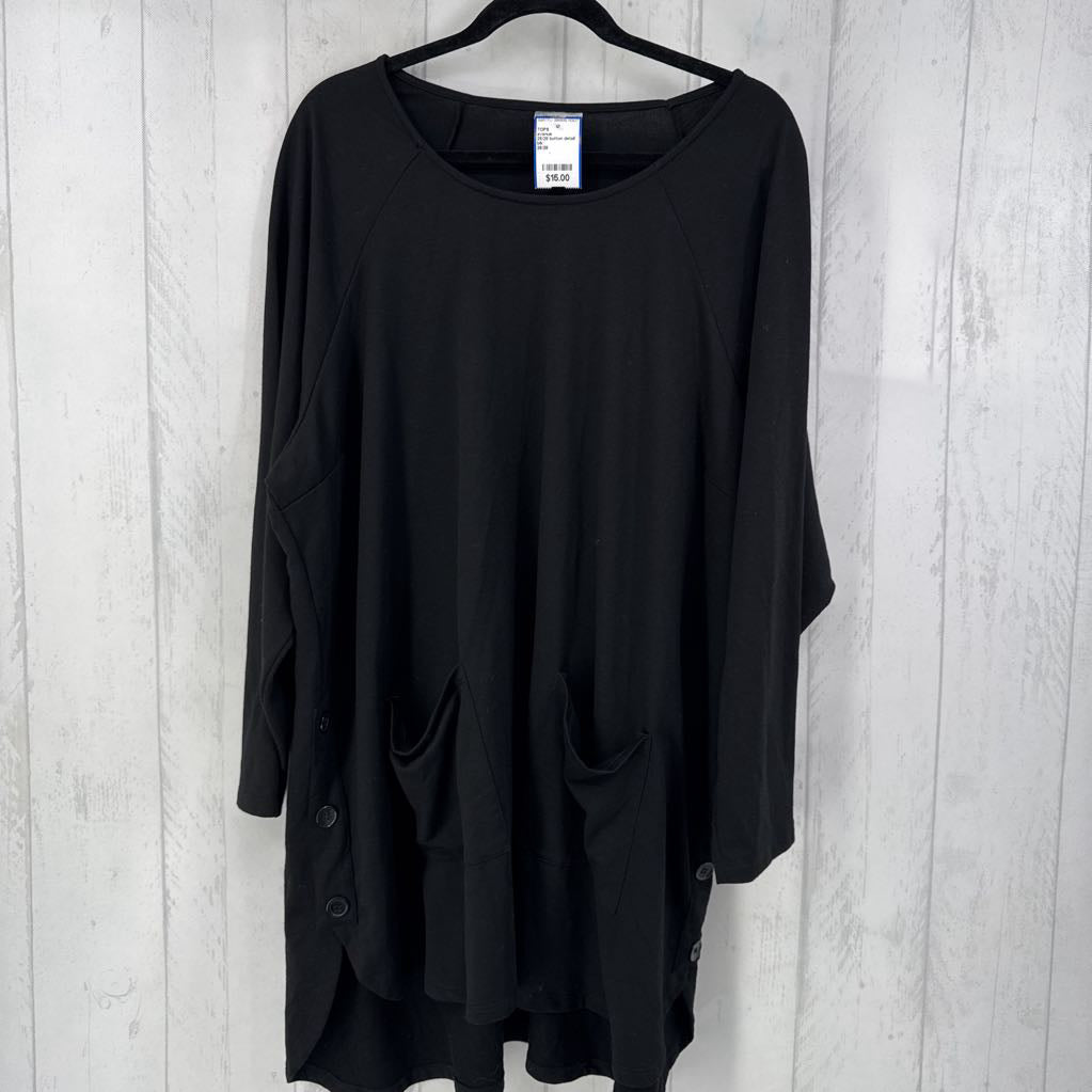 26/28 button detail 3/4 slv tunic