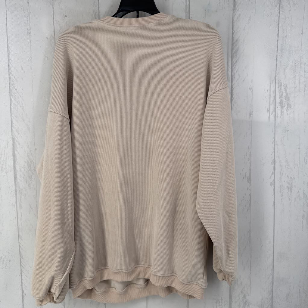 L ribbed crewneck sweater