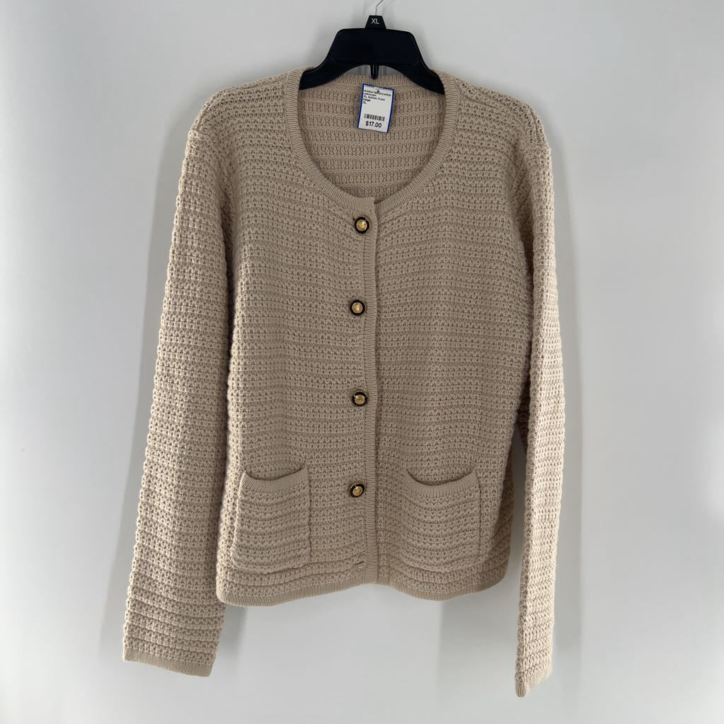XL button front cardi