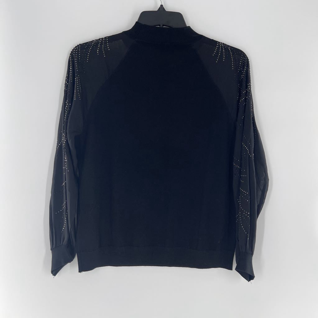 L embelished slv sweater