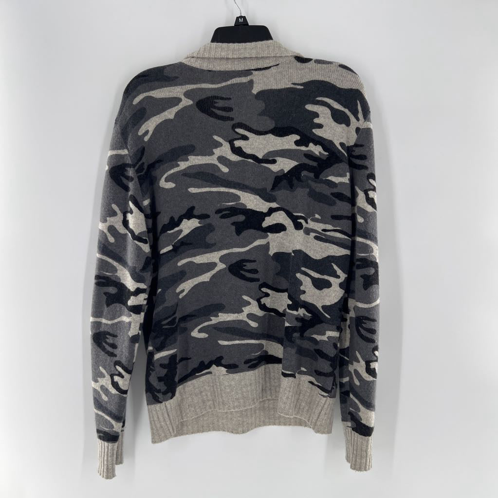 L camo quarter zip sweater