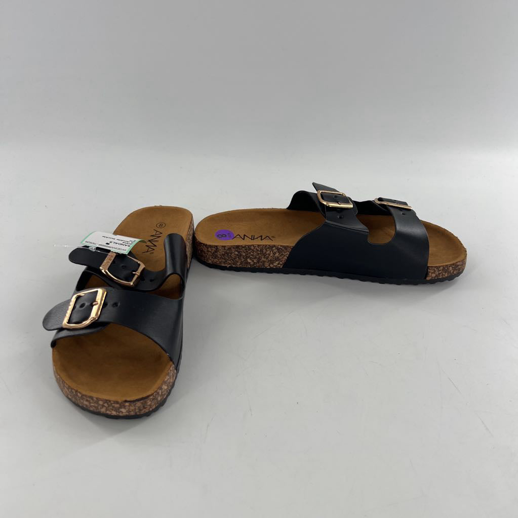 8 double buckle slide sandals