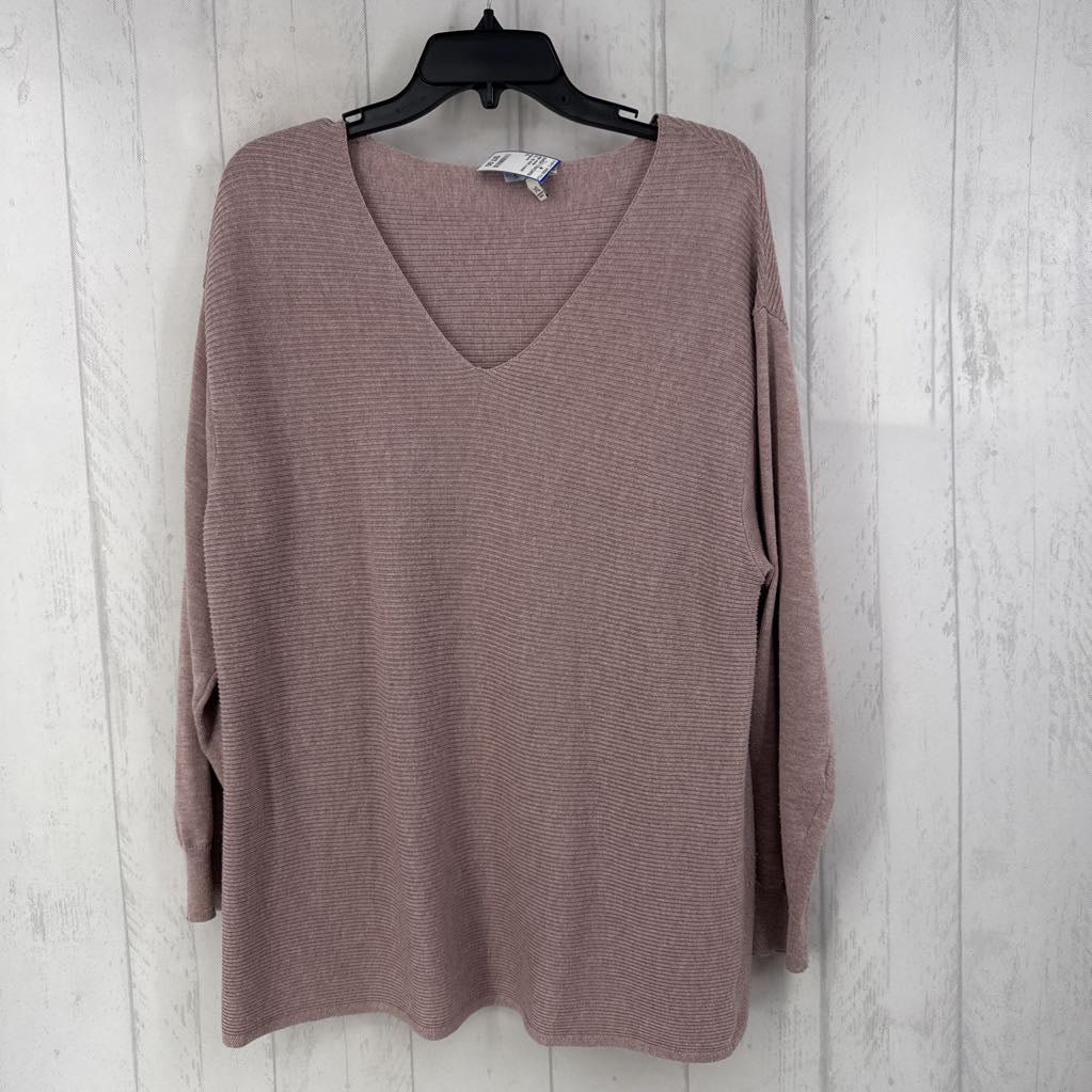 XL rib knit v-neck sweater