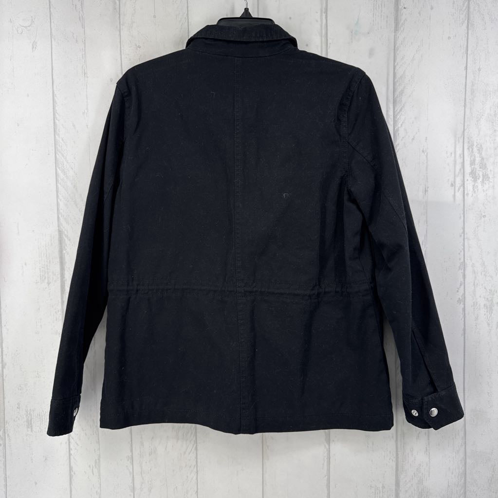 M snap closure drawstring coat