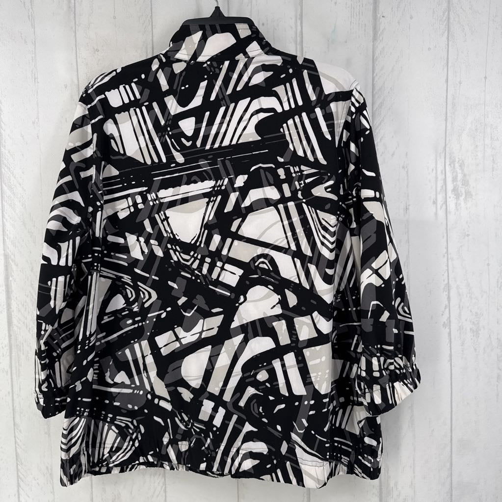 L printed 3/4 slv jacket