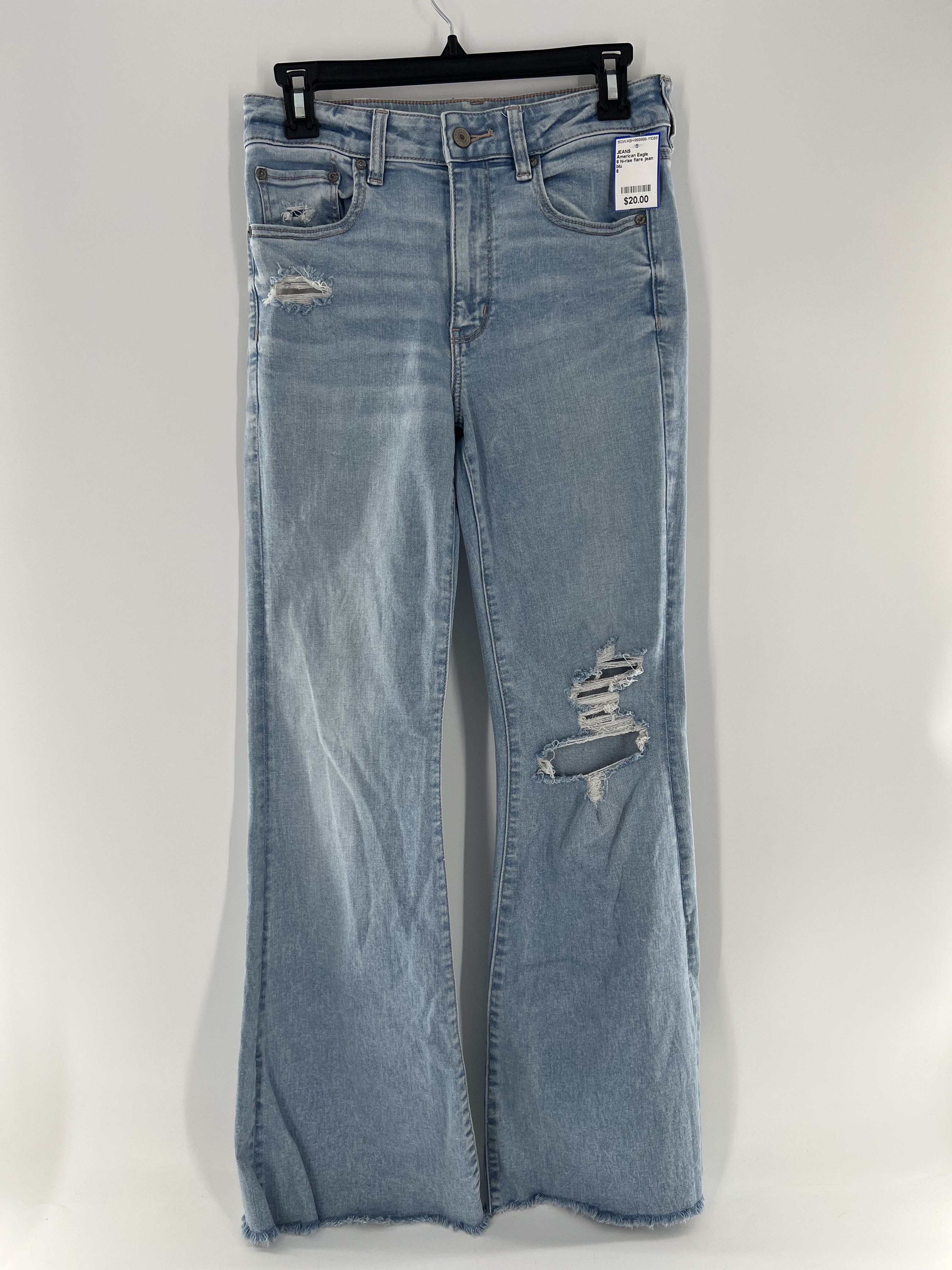 6 hi-rise flare jean