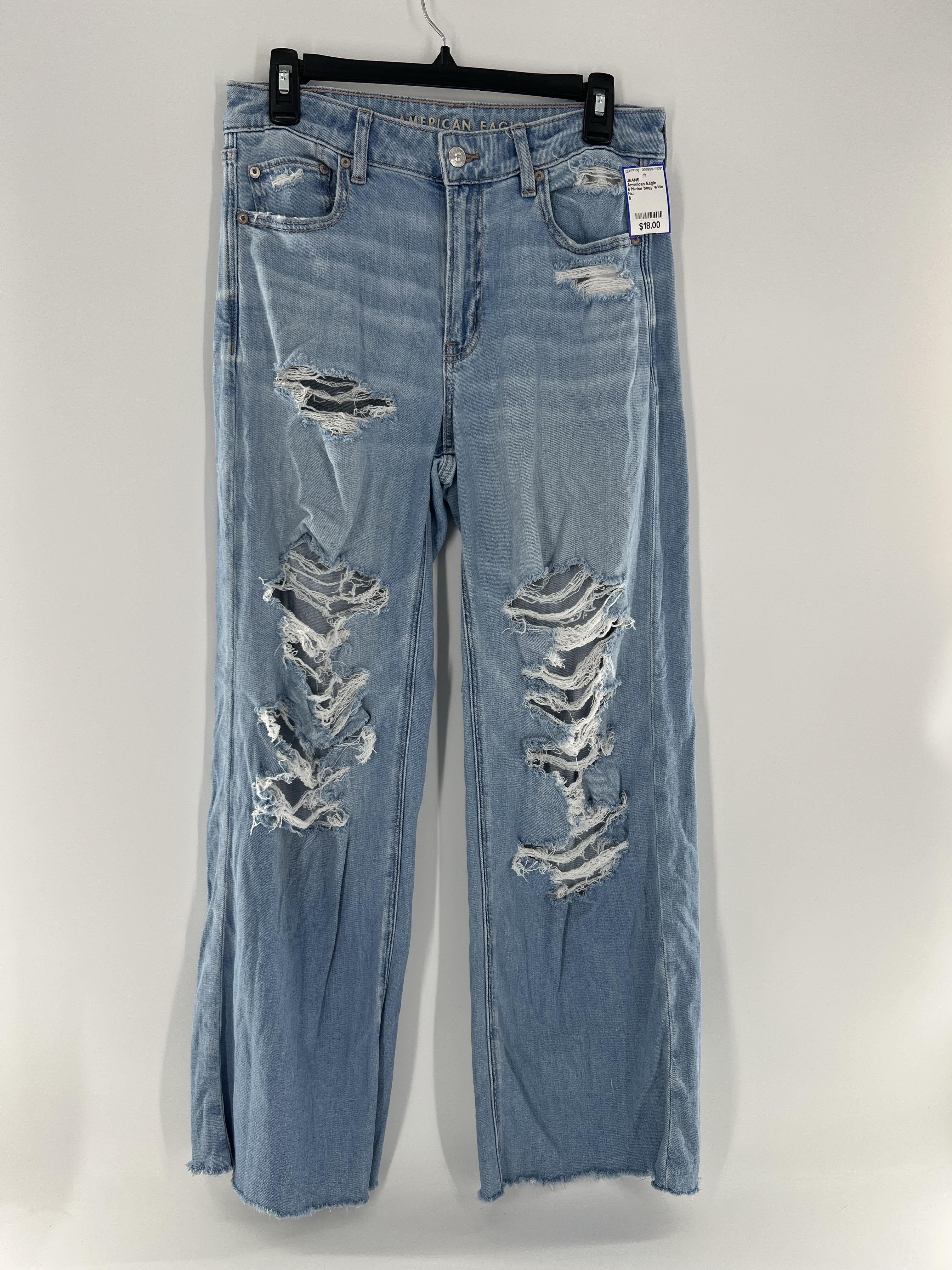6 hi-rise bagy wide leg jean