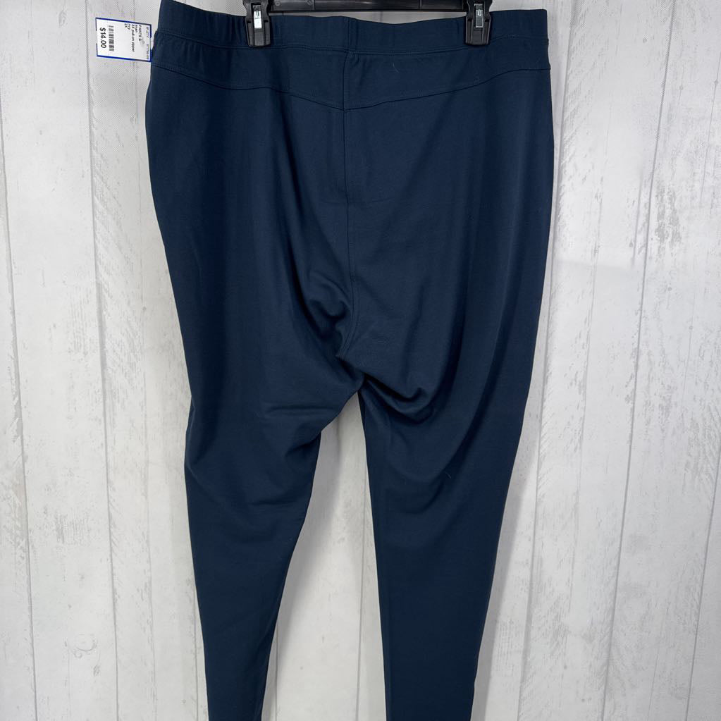 2X pull-on zipper ankle pant