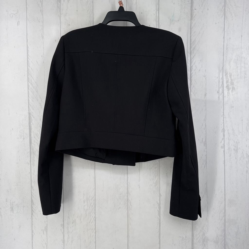 8 button crop blazer