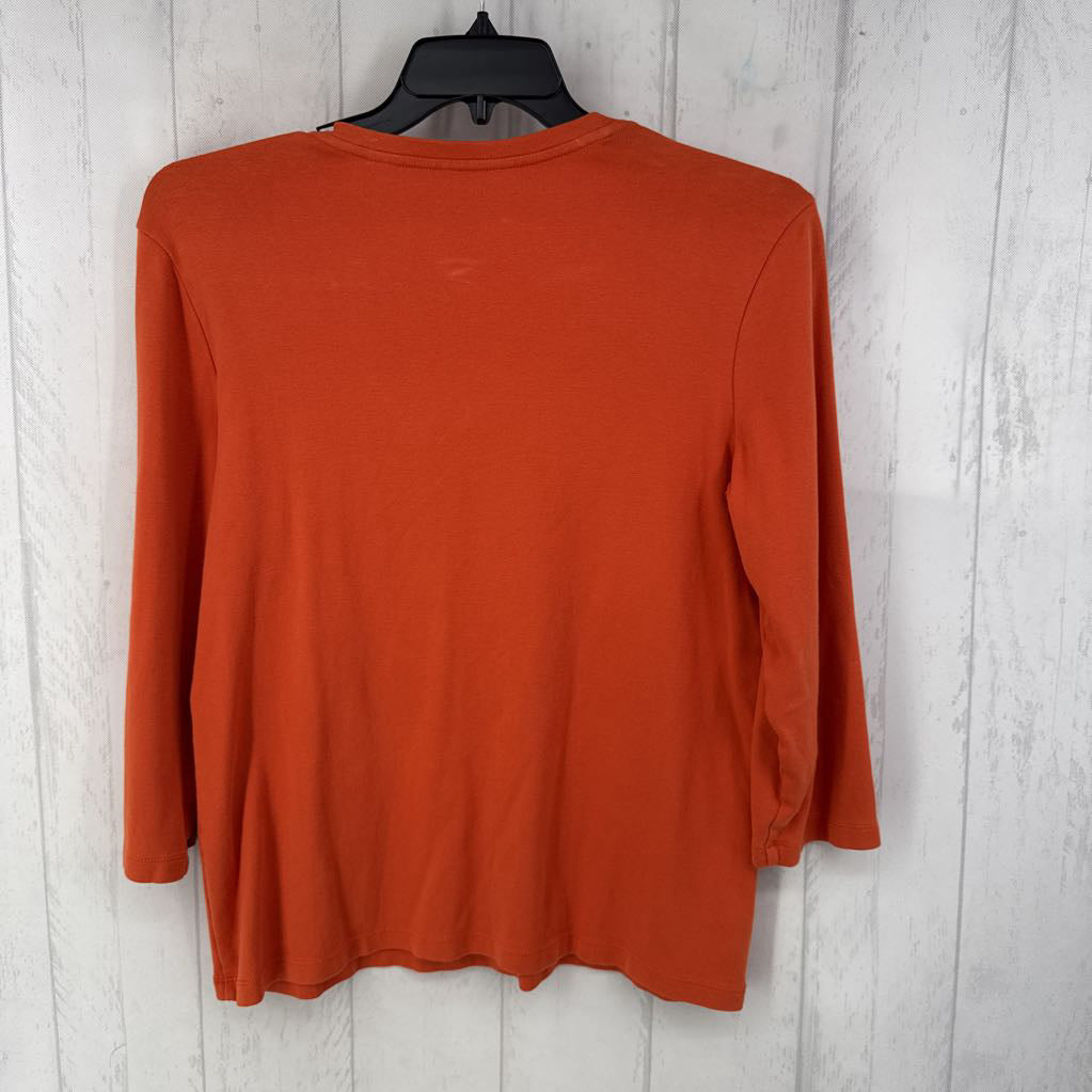 L v-neck 3/4 slv tee