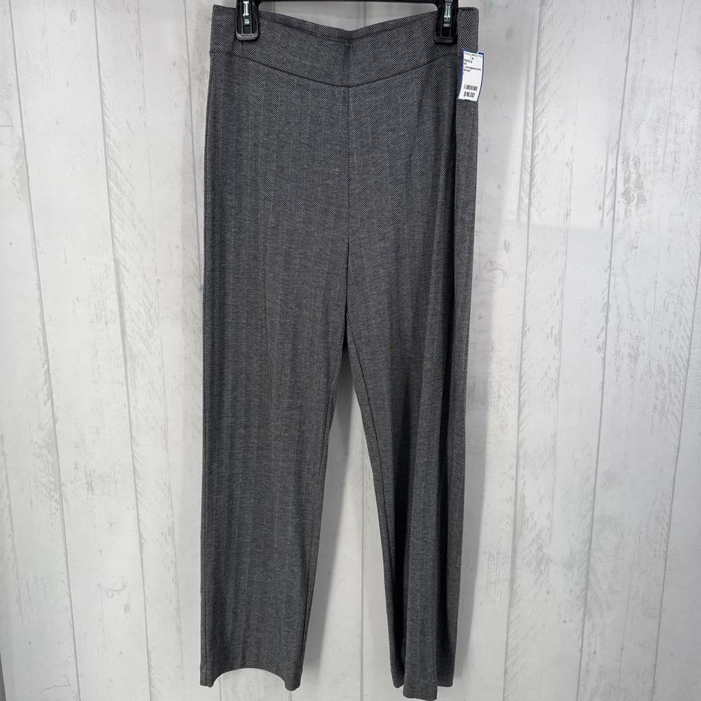 L herringbone print wide leg pant