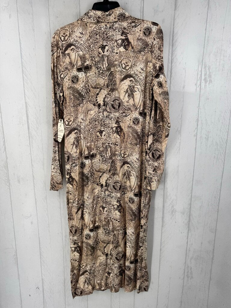 R60 M western print l/s dress